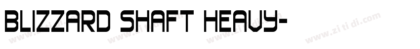 Blizzard Shaft Heavy字体转换